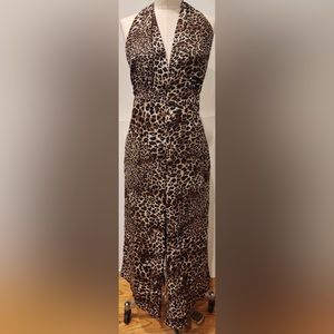 Leopard Halter Jumpsuit
